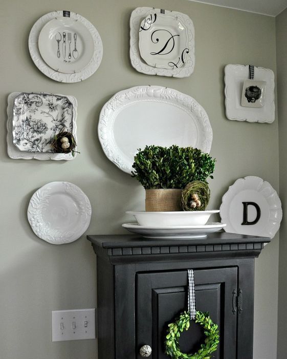 How to hang large platter on wall