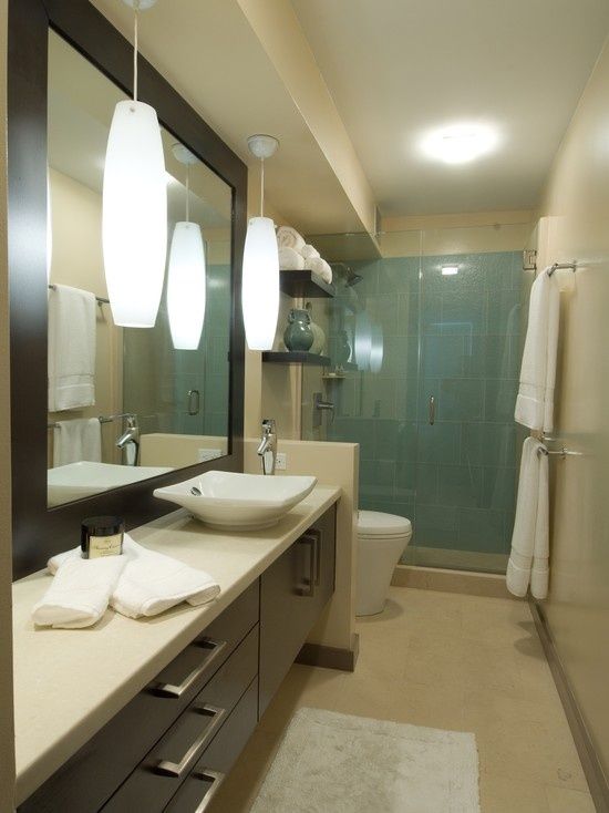 Narrow half bathroom ideas