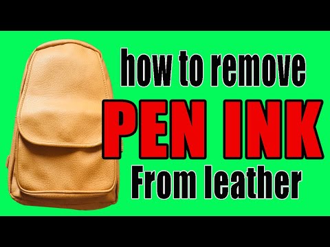 How to remove a pen stain from leather