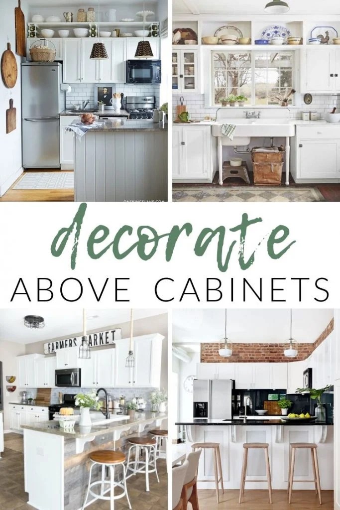 Decorating space above kitchen cabinets