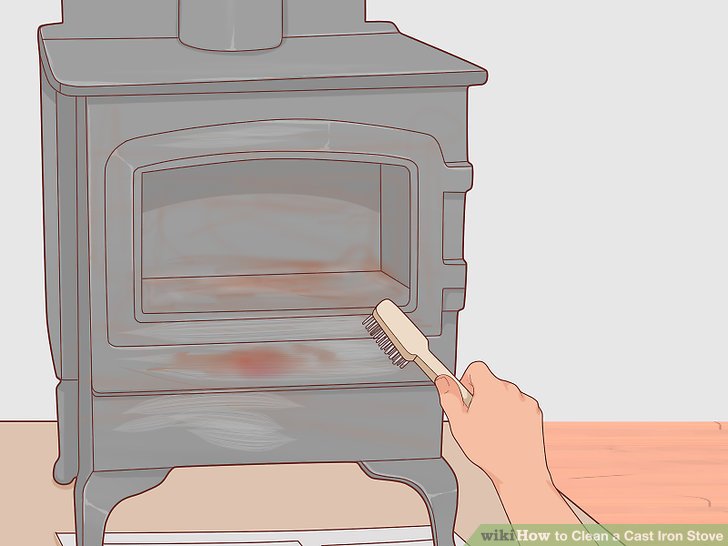 How to clean iron grates on stove