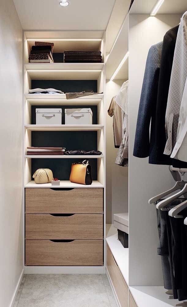 Small square walk in closet