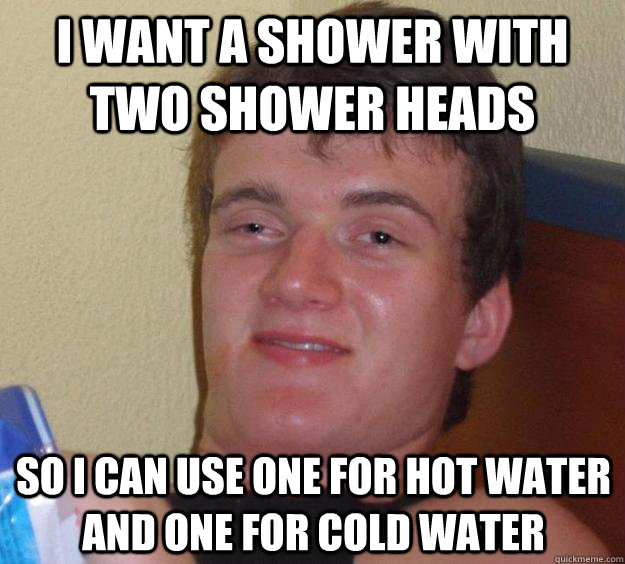 Shower with two heads