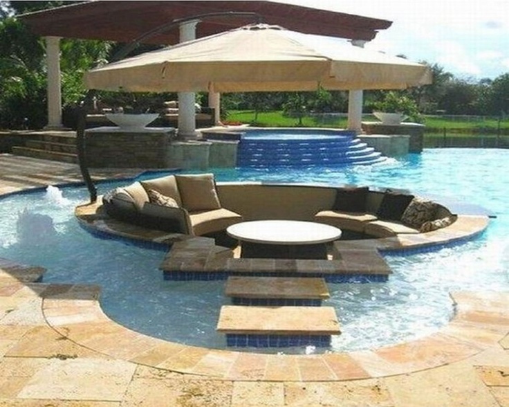 Outdoor pool area