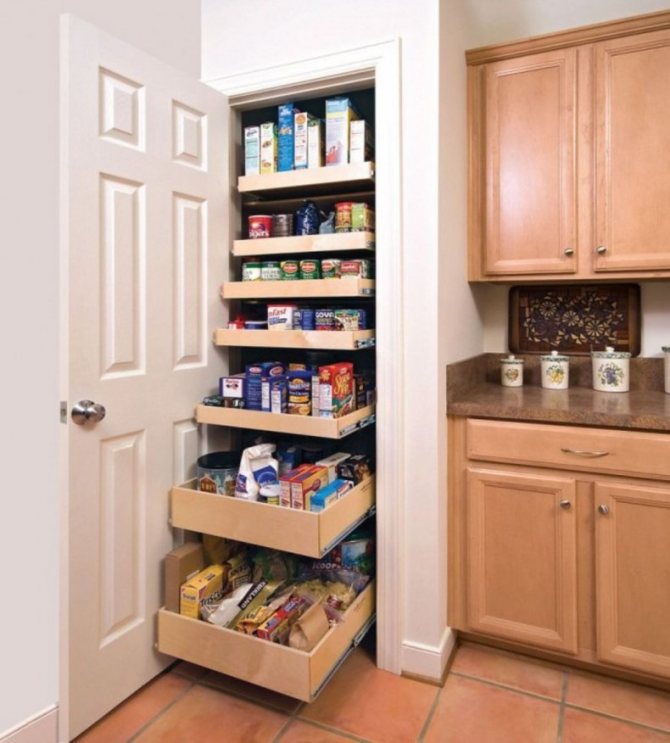 Pantry wall shelf