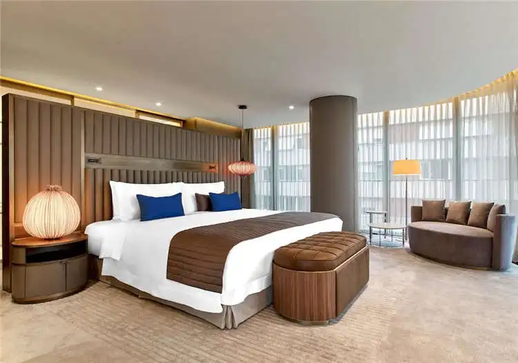 Modern hotel bedroom