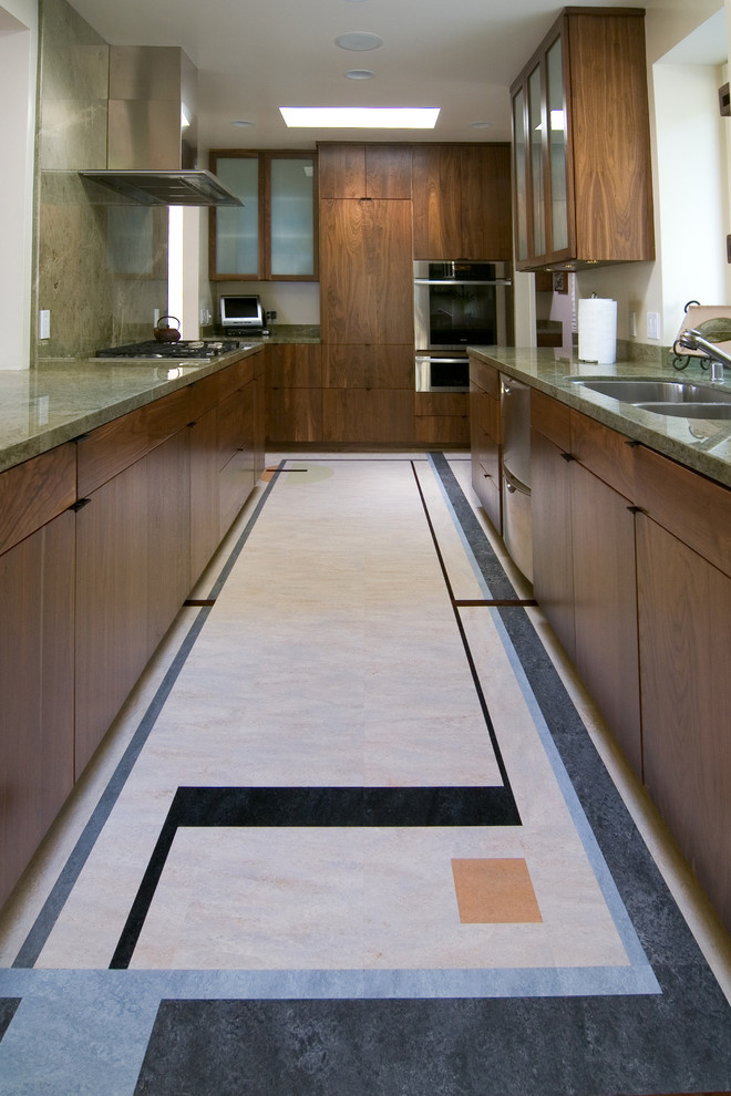 Modern tile flooring kitchen