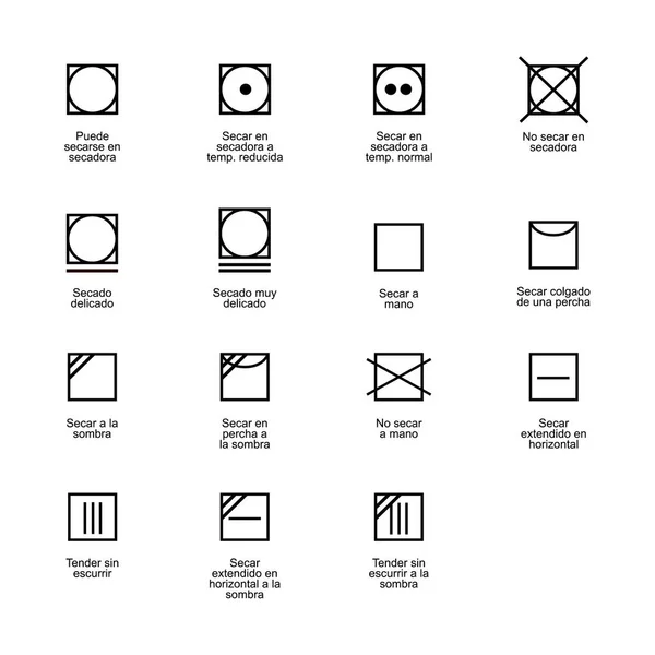 Tumble drying symbols