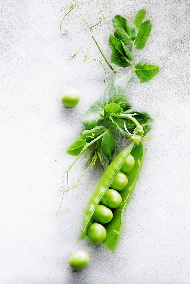 Peas in pots
