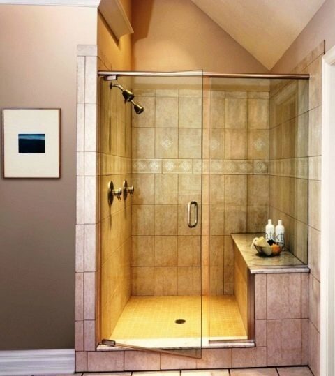 Walk in shower designs with bench