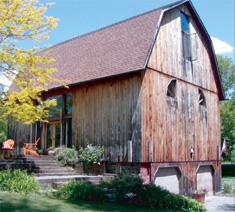a barn converted into a home